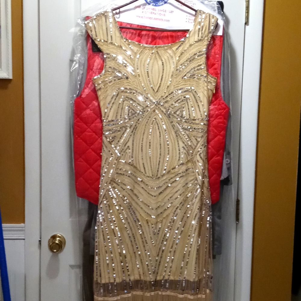 Gold and Silver Sequin Dress NWT